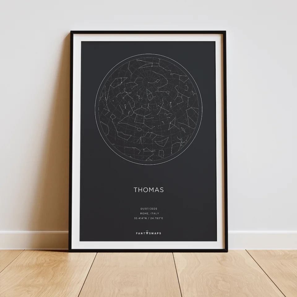 Star Map Framed Poster